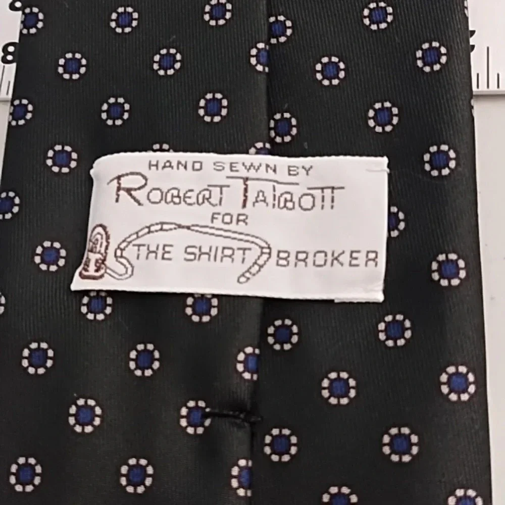 Exrta Long Handsewn Tie Robert Talbott The Shirt Broker Forest Green Navy Tan